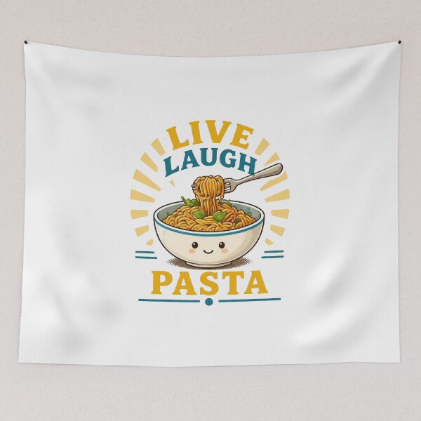 Item preview, Live Laugh Pasta Funny Design designed and sold by Icareis-Studios.