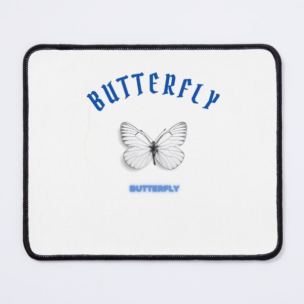 Item preview, Gray Orange Gradient And White Butterfly with Cobalt Blue  T-shirt designed and sold by SVSocialH.