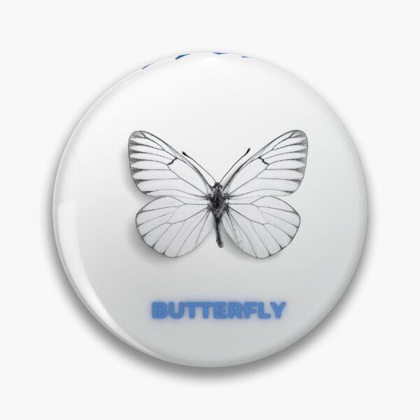 Item preview, Gray Orange Gradient And White Butterfly with Cobalt Blue  T-shirt designed and sold by SVSocialH.