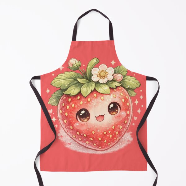 Item preview, Kawaii Cute Strawberry with Flower Crown – Adorable Watercolor Fruit Art | Strawberry Lover Gift designed and sold by irfanshikh.