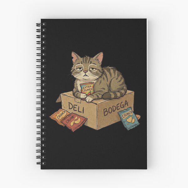 Item preview, Bodega Cat Sitting on Deli Box with Chips Snack designed and sold by VintryOff.