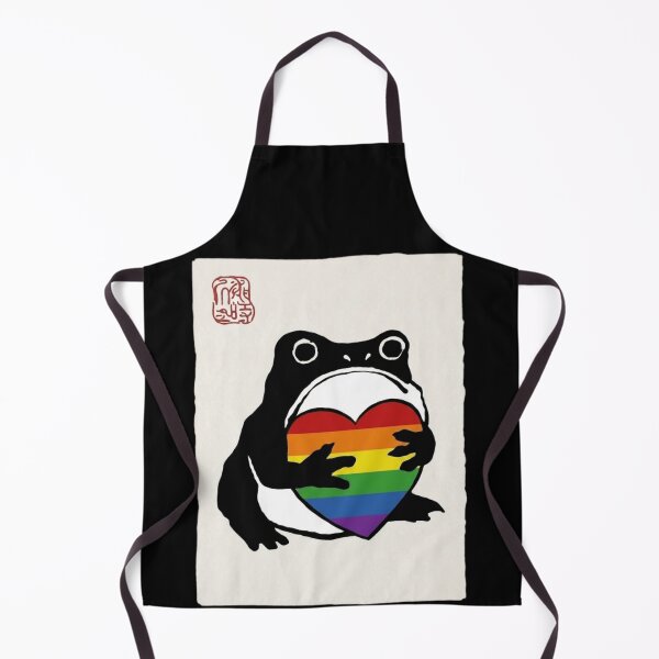 Item preview, Japanese Woodblock Pride Frog Holding Rainbow Heart Ukiyo-e Art designed and sold by haitrieuic96.