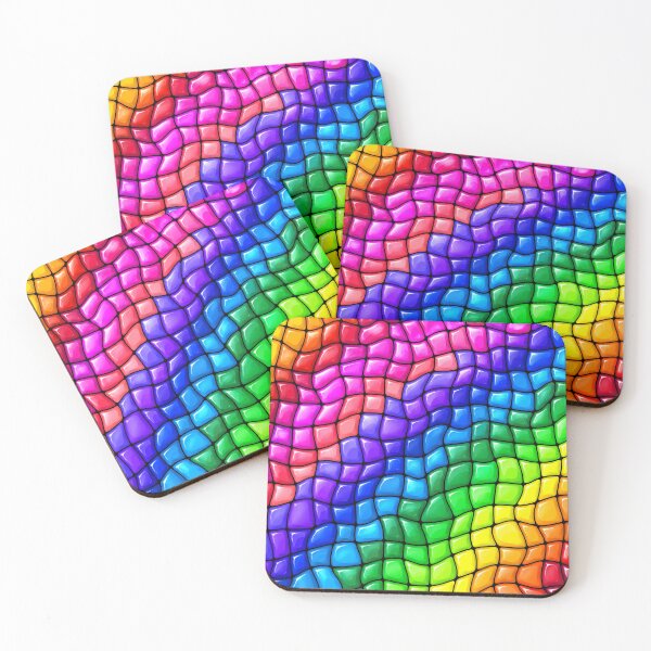 Item preview, Rainbow Pride Mosaic Glossy Tile Pattern LGBTQ designed and sold by DjFreeq.