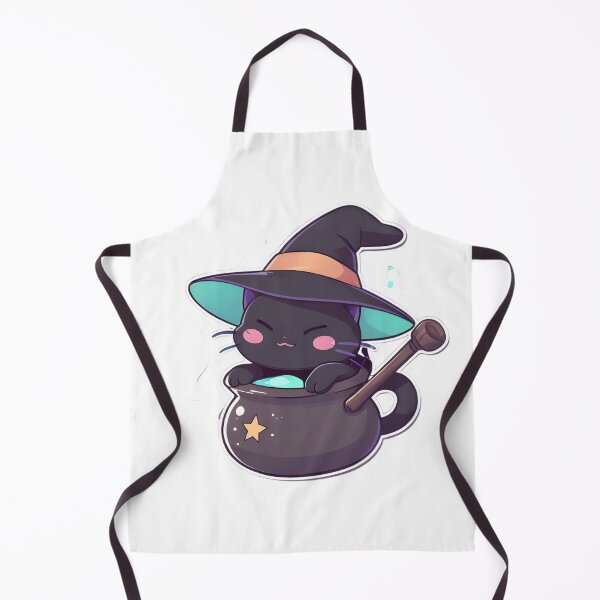 Item preview, Cat Witch — Kawaii Magic Black Cat Sticker designed and sold by tommysworks.