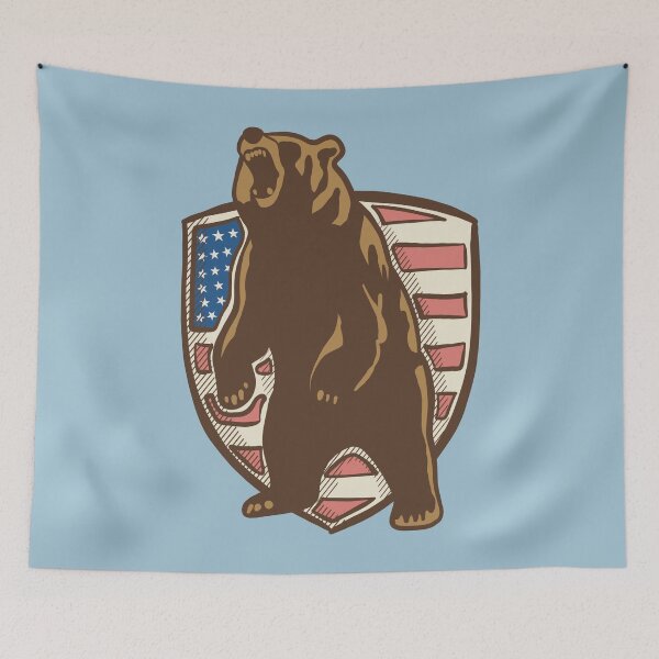 Item preview, Patriotic Grizzly Bear designed and sold by IvysCreativityHouse.