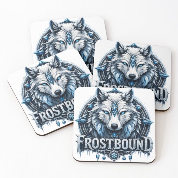 Item preview, Frostbound Ice Wolf Fantasy Winter Spirit Design designed and sold by Daagath.