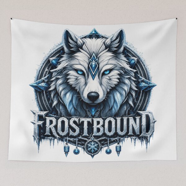 Item preview, Frostbound Ice Wolf Fantasy Winter Spirit Design designed and sold by Daagath.
