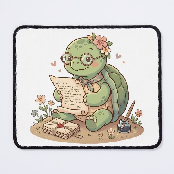 Item preview, Cute Turtle Reading Love Letter designed and sold by MzulhilmiZam.