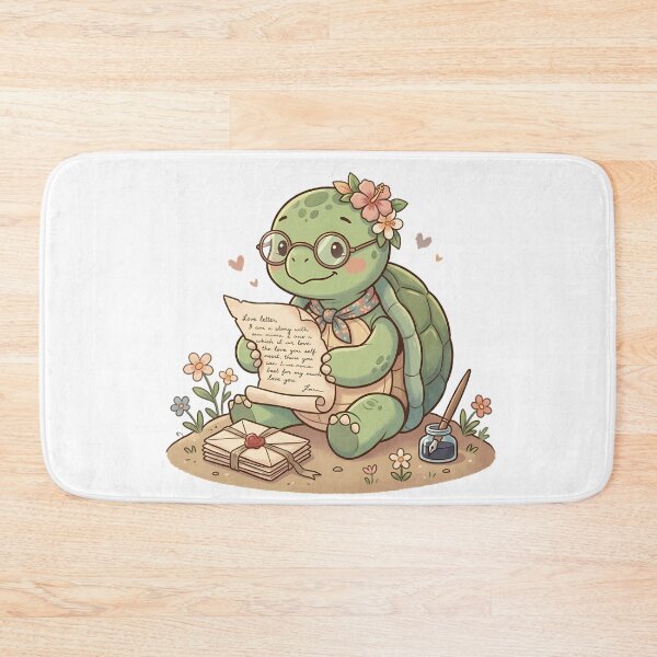 Item preview, Cute Turtle Reading Love Letter designed and sold by MzulhilmiZam.