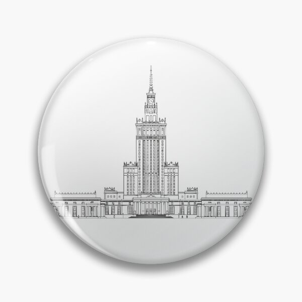 Item preview, Warsaw Palace of Culture - Minimalist Architectural Tower Line Art designed and sold by mijaczeek.