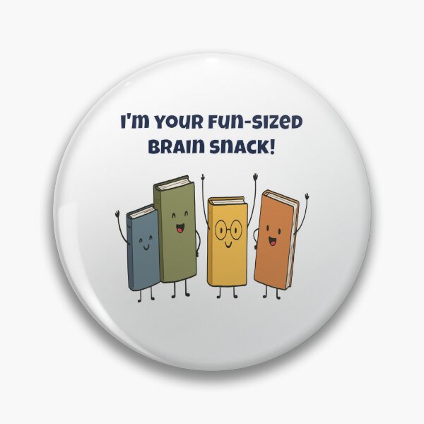 Item preview, I'm Your Fun-Sized Brain Snack! Cute Cartoon Book Character designed and sold by Latitude 1°N.