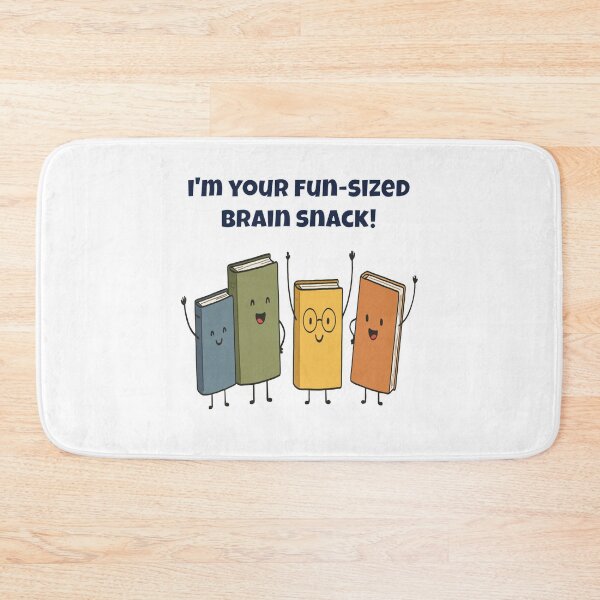 Item preview, I'm Your Fun-Sized Brain Snack! Cute Cartoon Book Character designed and sold by Latitude 1°N.
