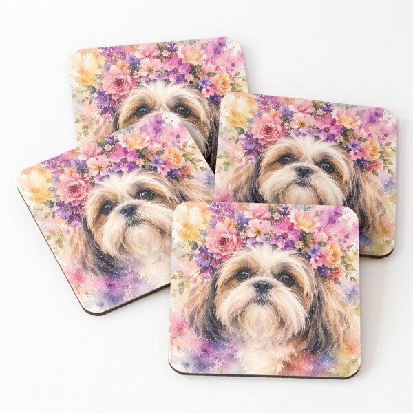 Item preview, Floral Shih Tzu designed and sold by Weird & wonderful .