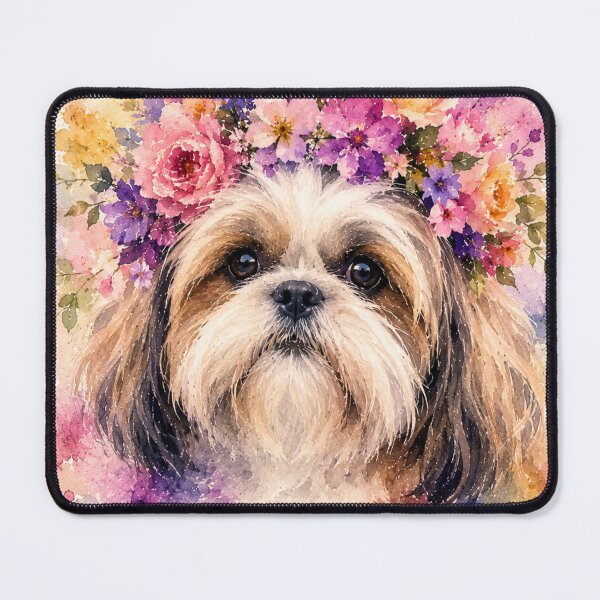 Item preview, Floral Shih Tzu designed and sold by Weird & wonderful .