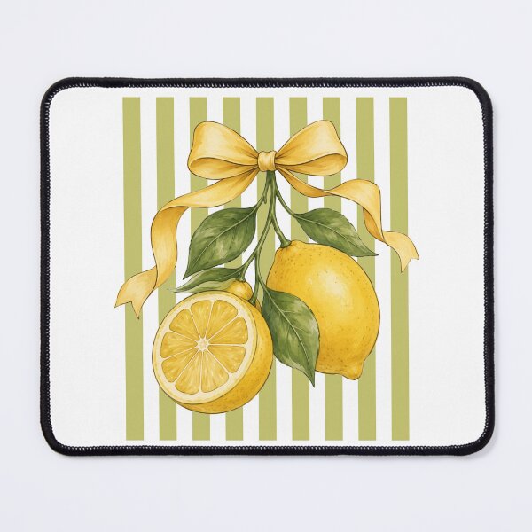 Item preview, retro lines vintage lemon green leaves bow gift designed and sold by Amzkao.