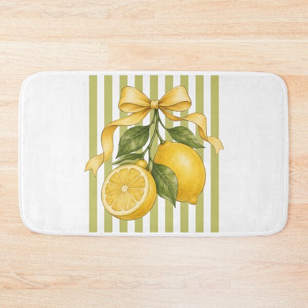 Item preview, retro lines vintage lemon green leaves bow gift designed and sold by Amzkao.