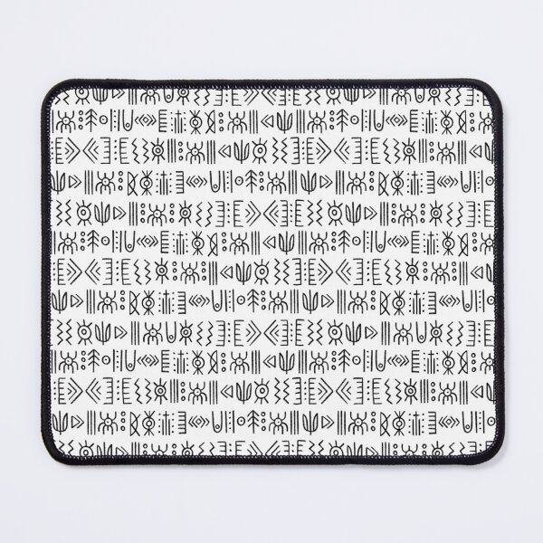 Item preview, Tribal Symbols Seamless Pattern Black White African Mudcloth designed and sold by Zaya_art.