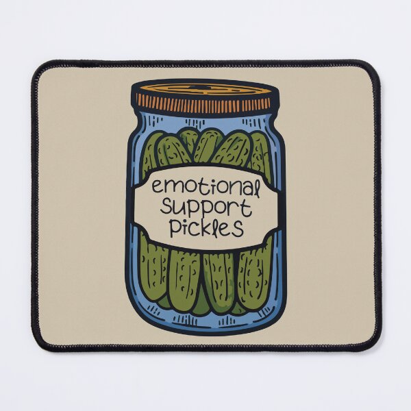 Item preview, Emotional Support Pickles Funny Jar Illustration designed and sold by BrownHorse90s.