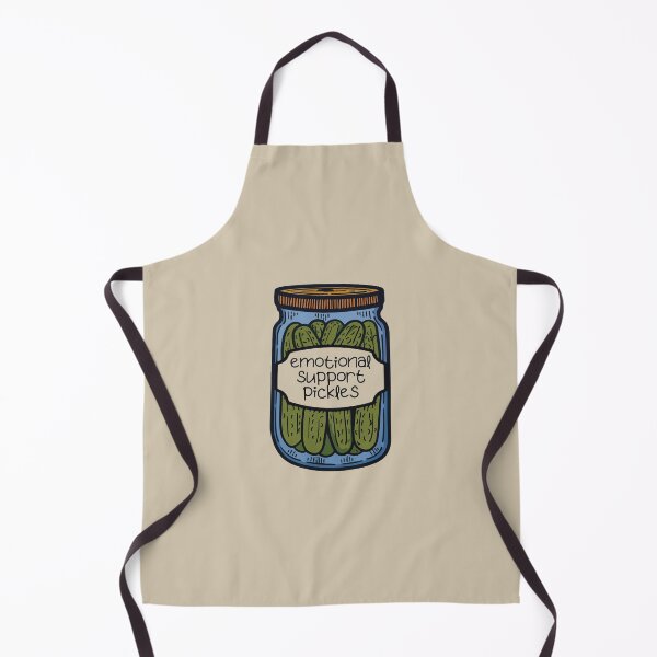 Item preview, Emotional Support Pickles Funny Jar Illustration designed and sold by BrownHorse90s.