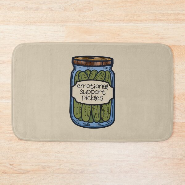 Item preview, Emotional Support Pickles Funny Jar Illustration designed and sold by BrownHorse90s.