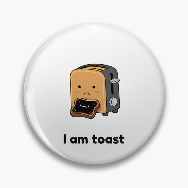 Item preview, Funny Sad Toaster Spitting Burnt Bread I Am Toast Meme  designed and sold by RareVisuals.
