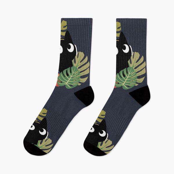 Item preview, Cat with radio amongst monstera leaves designed and sold by InkRiot Studios.