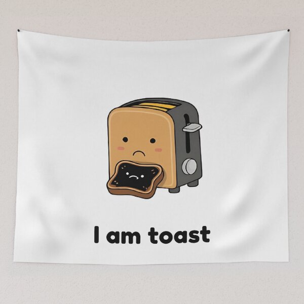 Item preview, Funny Sad Toaster Spitting Burnt Bread I Am Toast Meme  designed and sold by RareVisuals.
