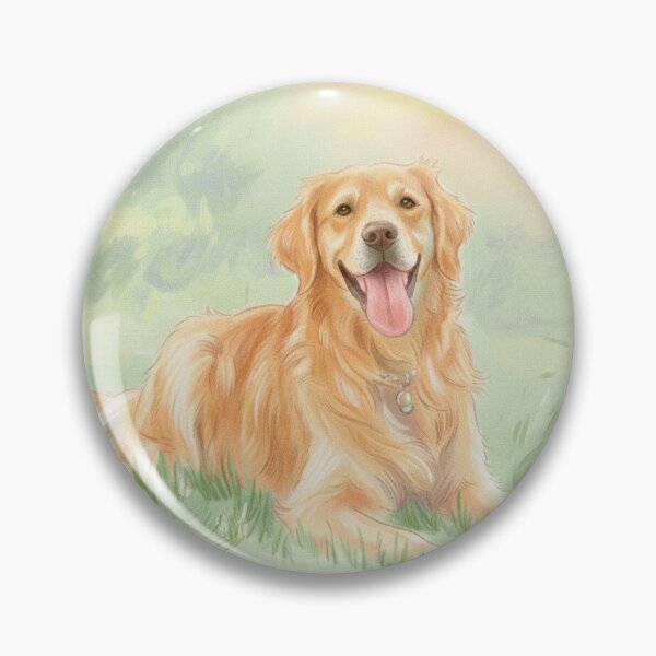 Item preview, Watercolor Pastel Golden Retriever Dog Art  designed and sold by mentosdesigner.