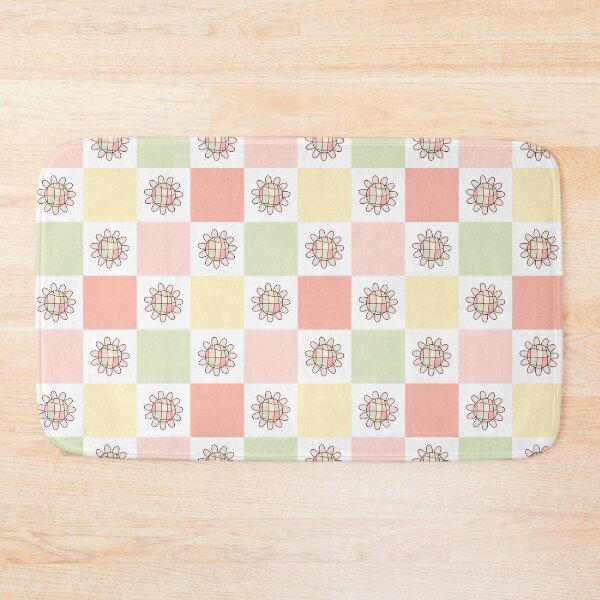 Item preview, Retro Flower Power Pattern -  Colorful Checkered Background designed and sold by Julza Art.