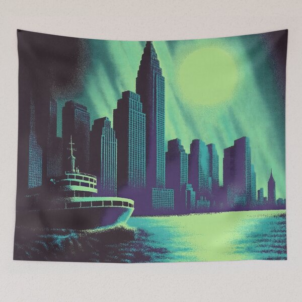 Item preview, Neon Moon Harbor Metropolis designed and sold by ClubVacay.
