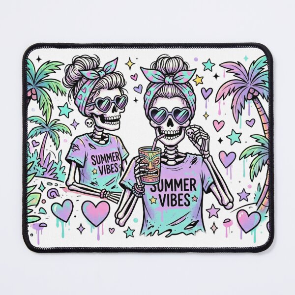 Item preview, SkeletonGirlSummerVibes–PastelTropicalArt designed and sold by ShirtsUp-Lane.