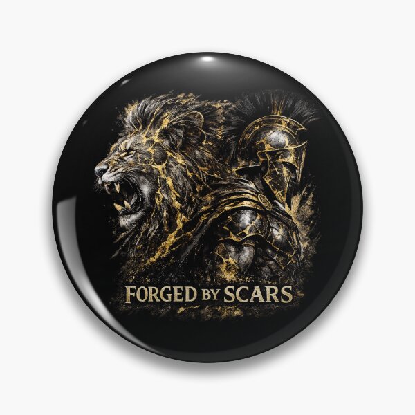 Item preview, Shaped by Scars – Warrior and Lion Gold Design designed and sold by thirtyonestars.