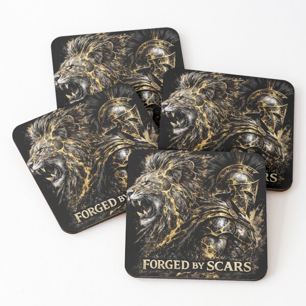 Item preview, Shaped by Scars – Warrior and Lion Gold Design designed and sold by thirtyonestars.