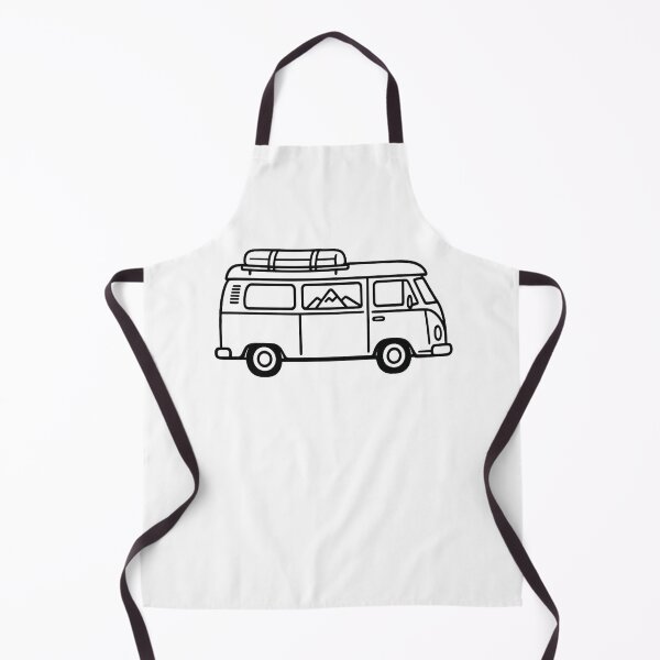 Item preview, Minimalist Van Life Mountain Journey - Black Retro Camper Line Art designed and sold by myforestfog.
