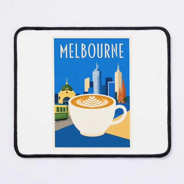 Item preview, Melbourne Coffee and Tram Travel Poster designed and sold by Beyond Destinations.