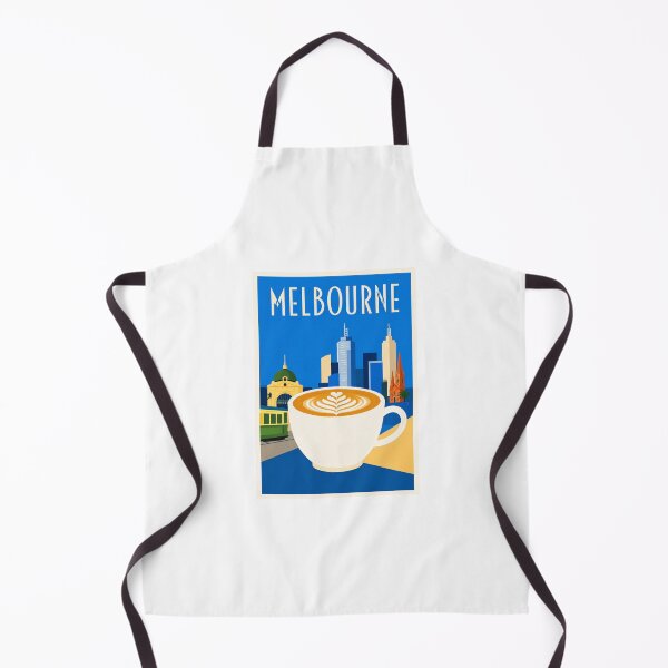 Item preview, Cartel de viaje en tranvía y café de Melbourne designed and sold by Beyond Destinations.