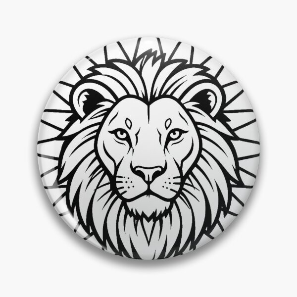 Item preview, Lion Head - Old School Tattoo Style with Sunburst designed and sold by FireShirtz.
