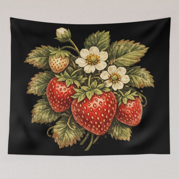 Item preview, Vintage Botanical Strawberry Plant Illustration – Victorian Natural History Art | Strawberry Art Print Gift designed and sold by irfanshikh.