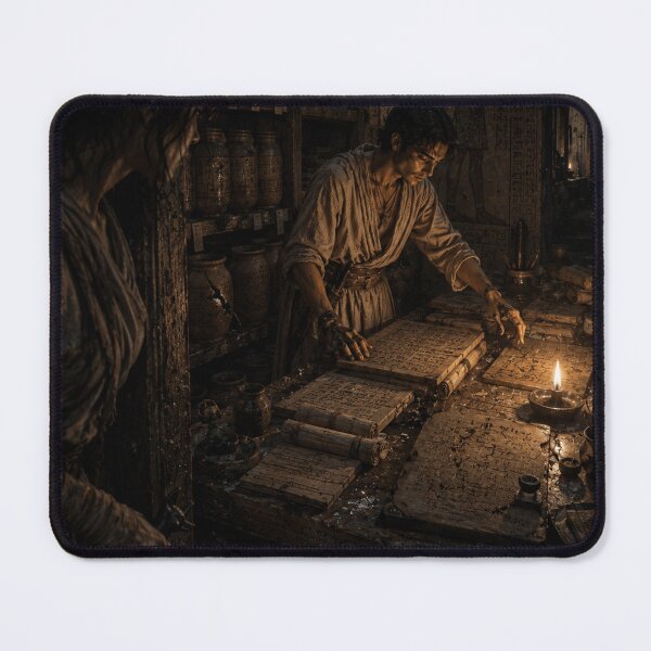 Item preview, Thoth’s Hidden Archive | Dark Egyptian Mythology Fantasy Art Print designed and sold by Element Horizon Studio.