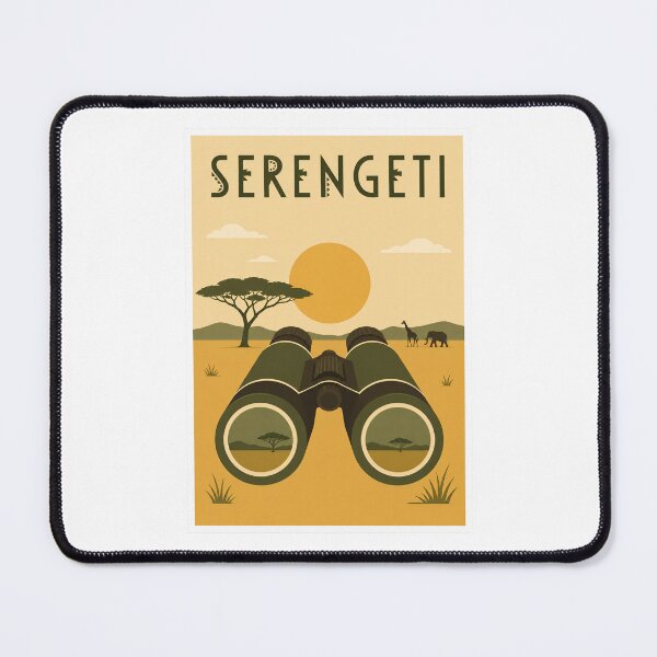 Item preview, Serengeti Safari Binoculars Travel Poster designed and sold by Beyond Destinations.