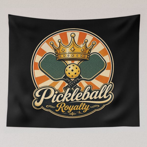 Item preview, Pickleball Royalty | Vintage Crown & Paddle Retro Design designed and sold by Timeless Junction.