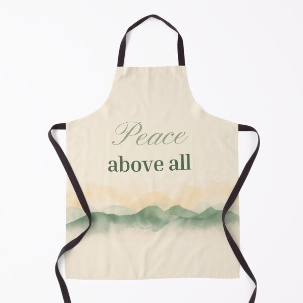 Item preview, Peace Above All – Serene Mountain Sunrise Landscape Minimal Design designed and sold by CosmicQuietLab.