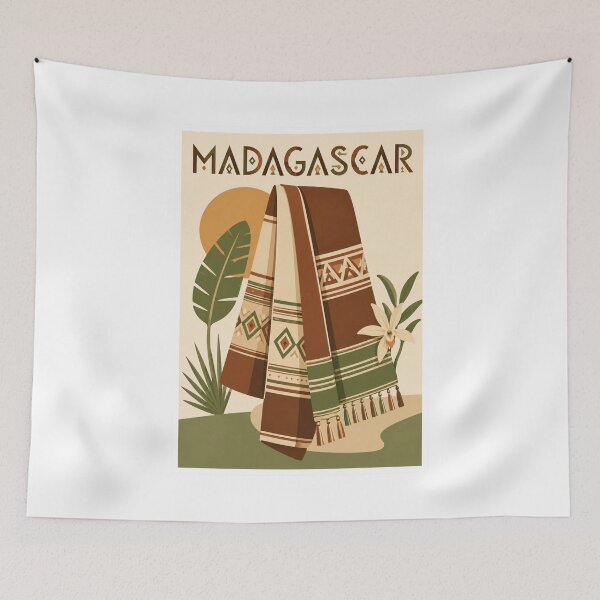 Item preview, Madagascar Lamba Textile Travel Poster designed and sold by Beyond Destinations.