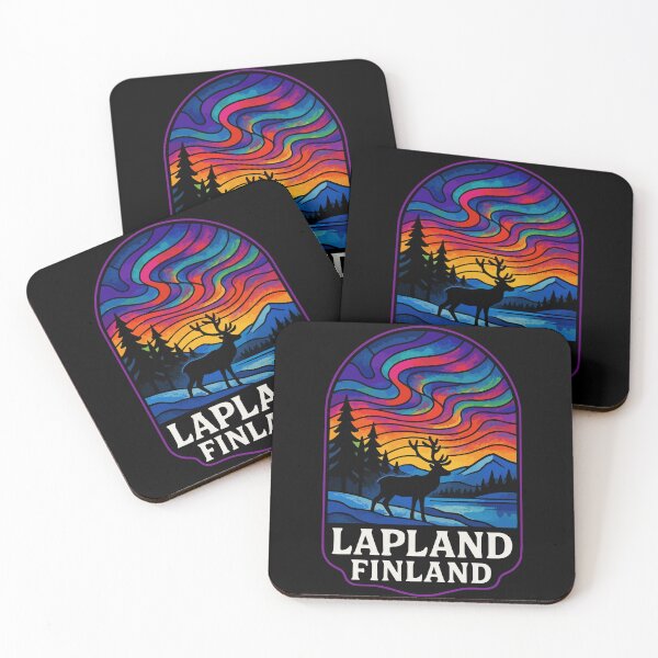 Artikelvorschau, Lappland, Finnland, Rentier-Glasmalerei, Reise entworfen und verkauft von TomFrontierArt.