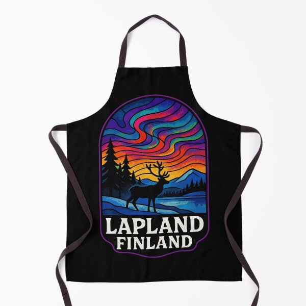 Item preview, Lapland Finland Reindeer Stained Glass Art Travel designed and sold by TomFrontierArt.