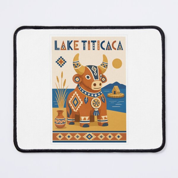 Item preview, Lake Titicaca Pucará Bull Poster designed and sold by Beyond Destinations.