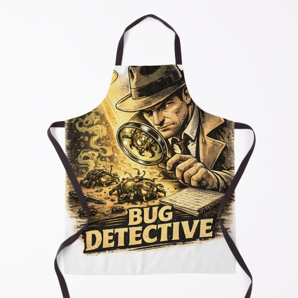 Item preview, Bug Detective – Noir Debugging Mystery Vintage Comic Programmer T-Shirt Design designed and sold by PenchalaPrabhas.