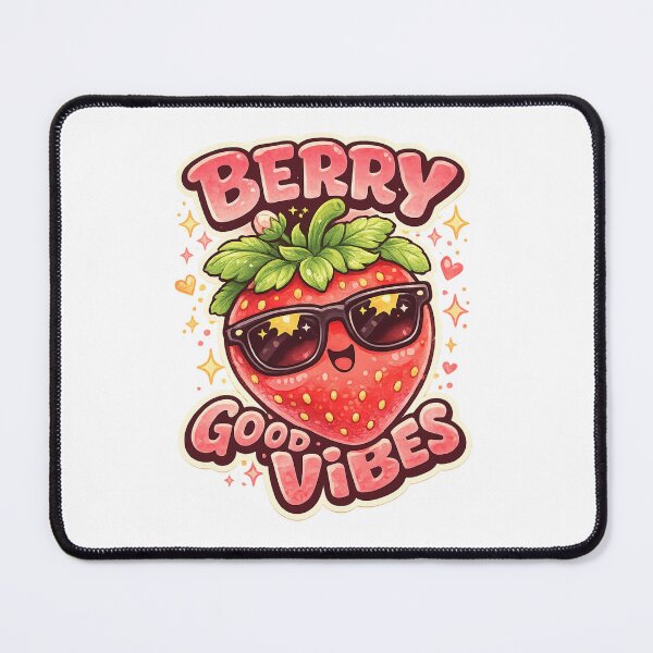 Item preview, Berry Good Vibes Cool Strawberry Sunglasses – Funny Cute Fruit Humor Art | Strawberry Lover Gift designed and sold by irfanshikh.