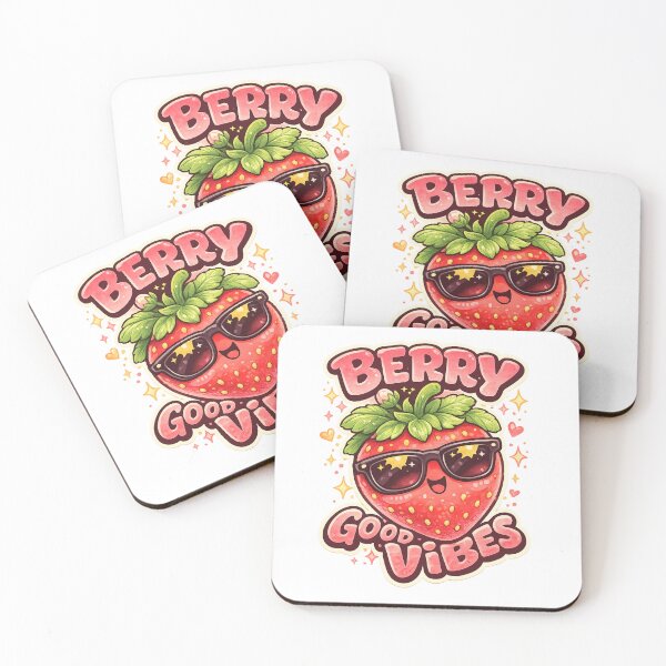 Item preview, Berry Good Vibes Cool Strawberry Sunglasses – Funny Cute Fruit Humor Art | Strawberry Lover Gift designed and sold by irfanshikh.