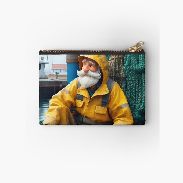 Item preview, Old Fart as a fisherman mending nets designed and sold by Colin Bentham.